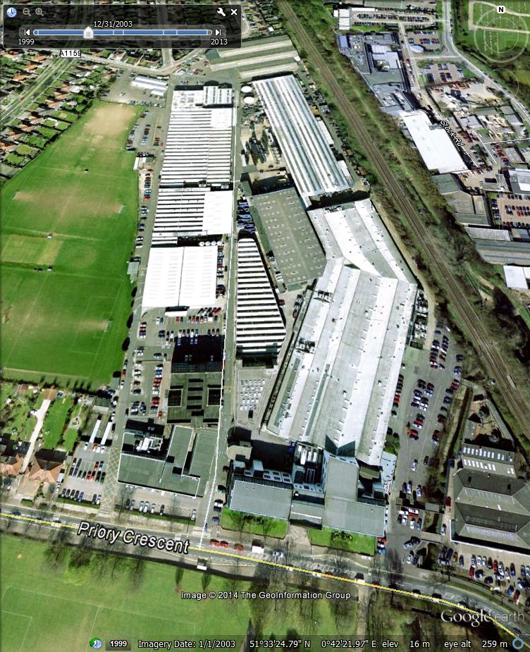 The Priory Crescent site in 2003