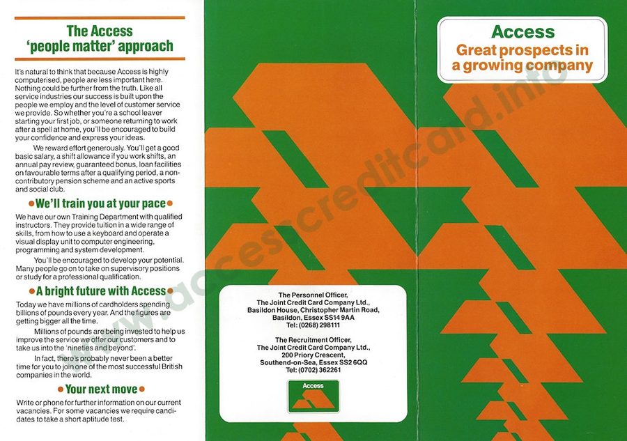 Careers at Access leaflet (1 of 2)