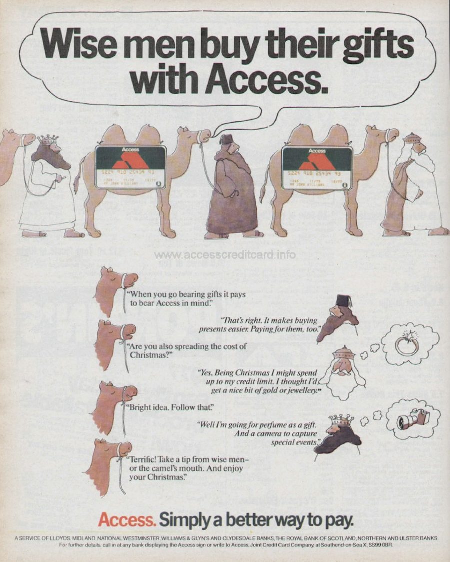 Wise men buy their gifts with Access. (TV Times, 11 December 1976)